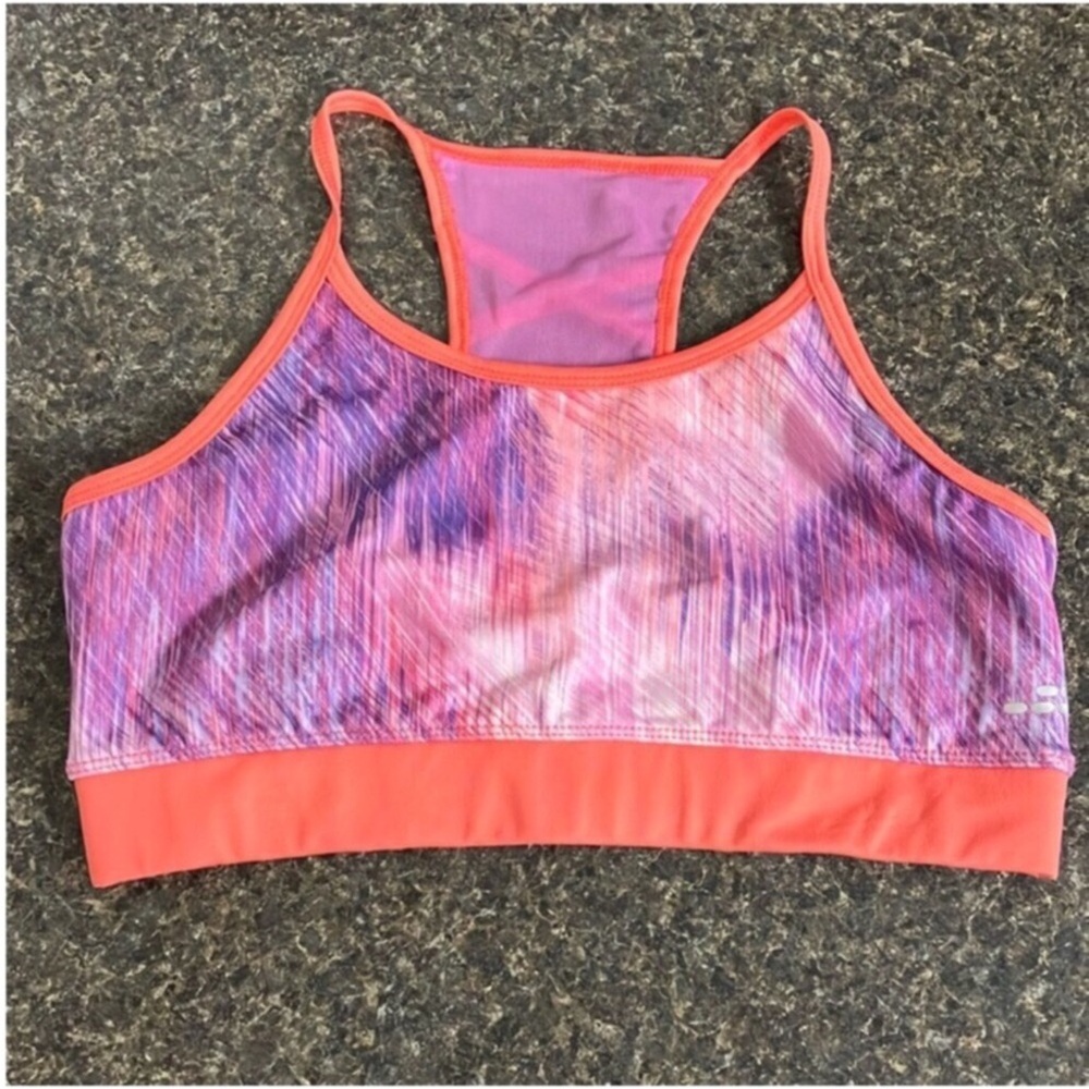 3/$19 ❤️ BCG mesh detail sports bra xl 16 purple and orange